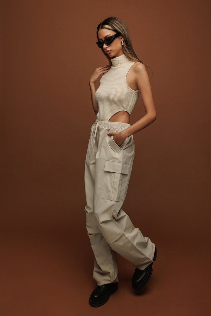 Wide Legs Parachute Cargo Pants