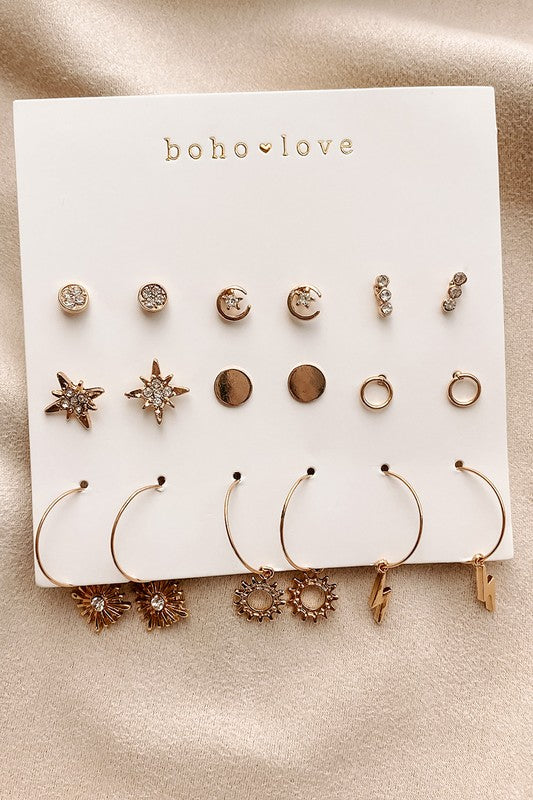Stud & Hoop Earring Pack