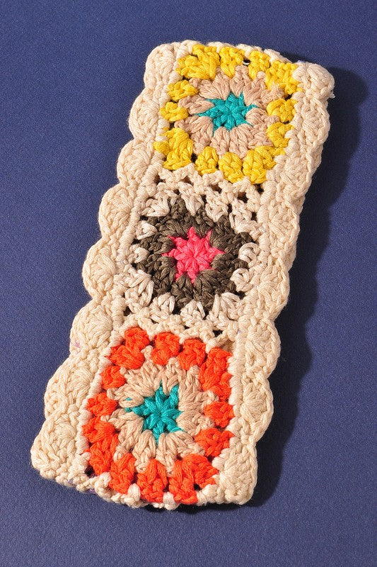 Crochet Granny Square Adjustable Headband