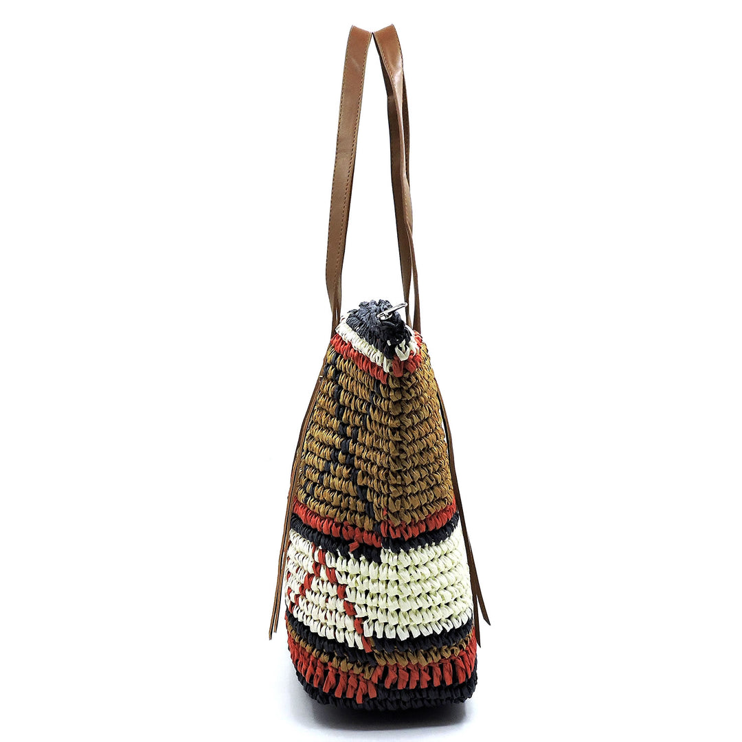 Multi Tone Tribal Like Design Tote Bag