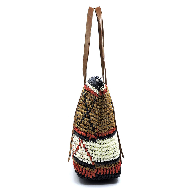 Multi Tone Tribal Like Design Tote Bag