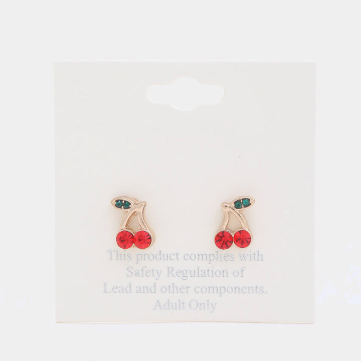 Crystal Cherry Earrings
