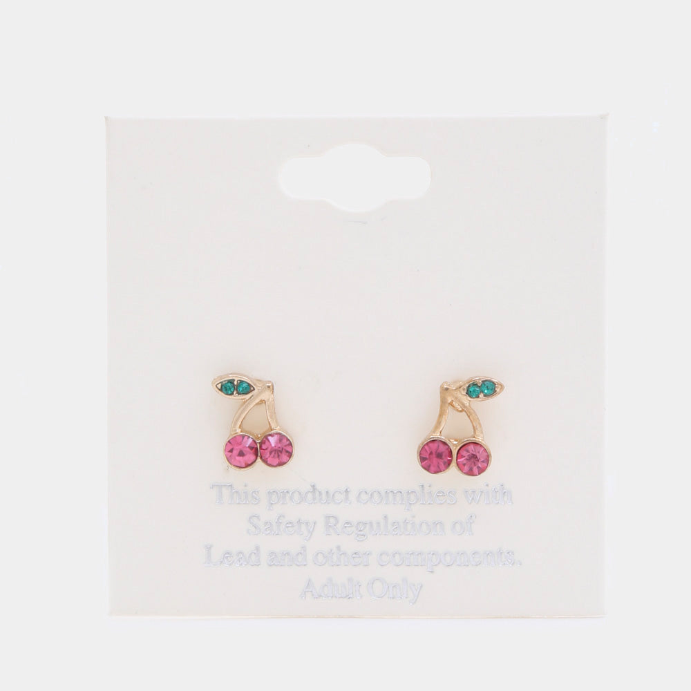 Crystal Cherry Earrings