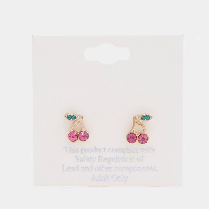 Crystal Cherry Earrings