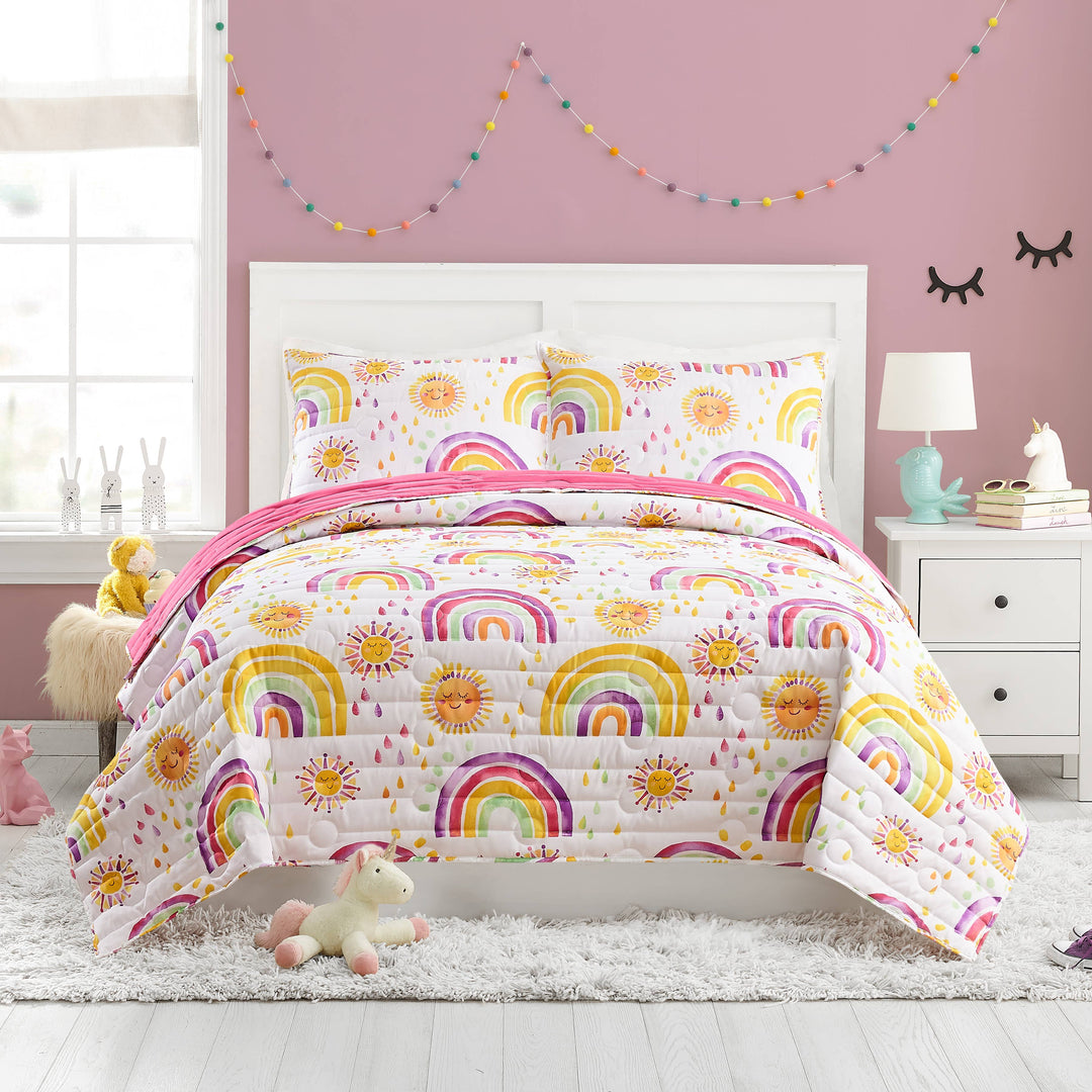 Rainbow & Suns Quilt Set (2pc/3pc) by Urban Playground