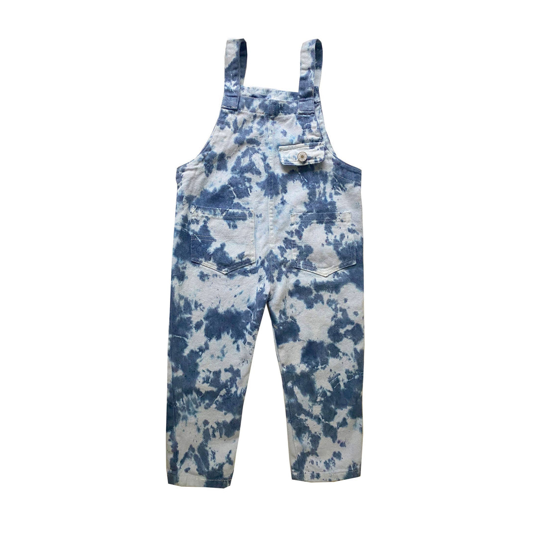 Hand tie-dyed Soft Denim Overalls