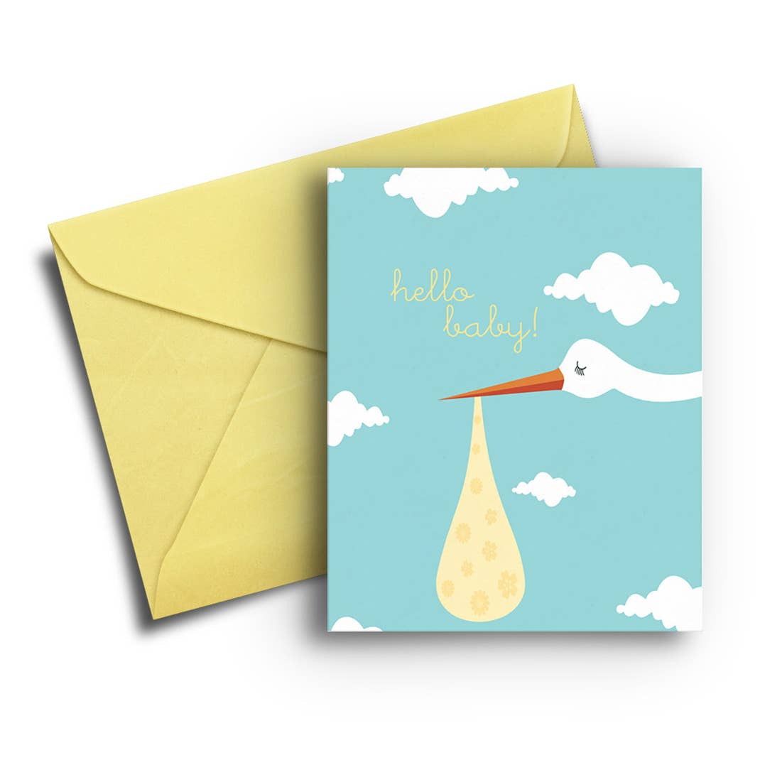 Stork Baby Card