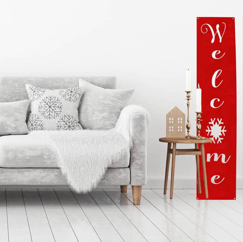 Welcome Snowflake Vertical