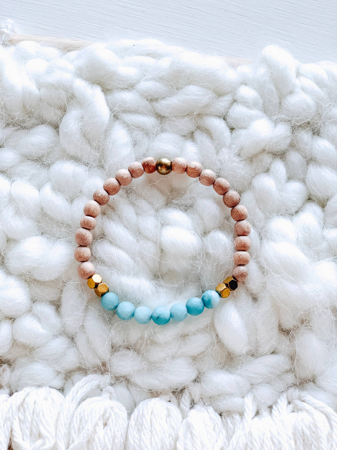 Ocean Blue Matte Jade Mini Diffuser Bracelet