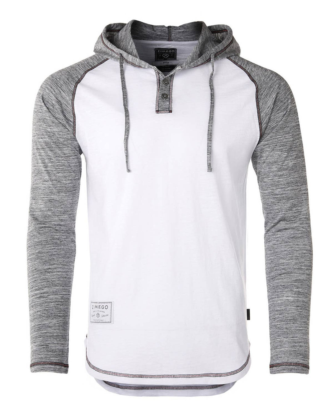 ZIMEGO Long Sleeve Color Block Raglan Pullover Thin Hoodie