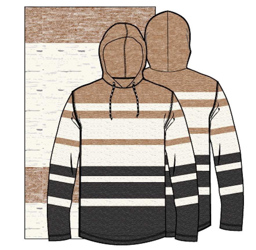 Striped Hoodie Tee
