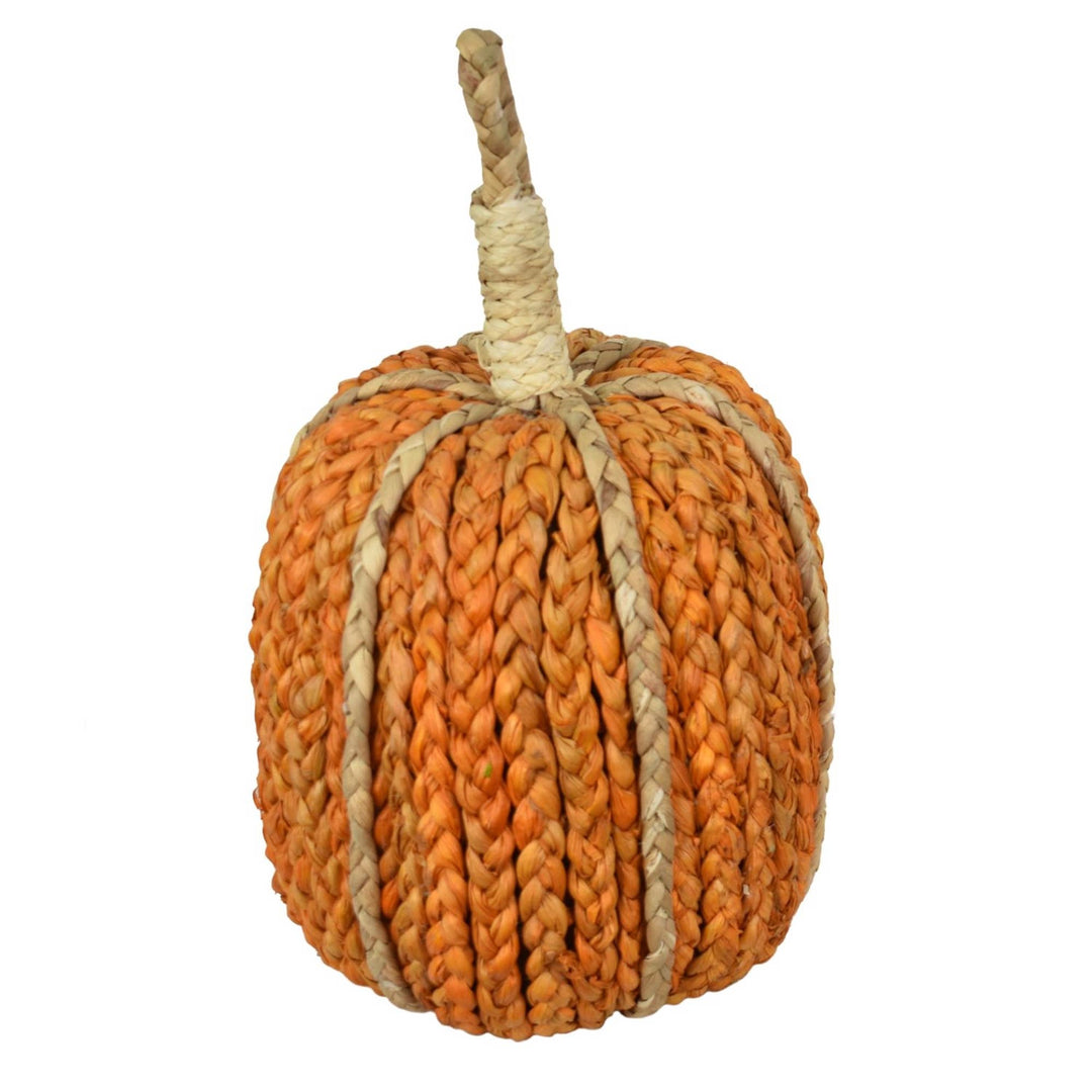 Braided Cornhusk Pumpkin in Washed Orange