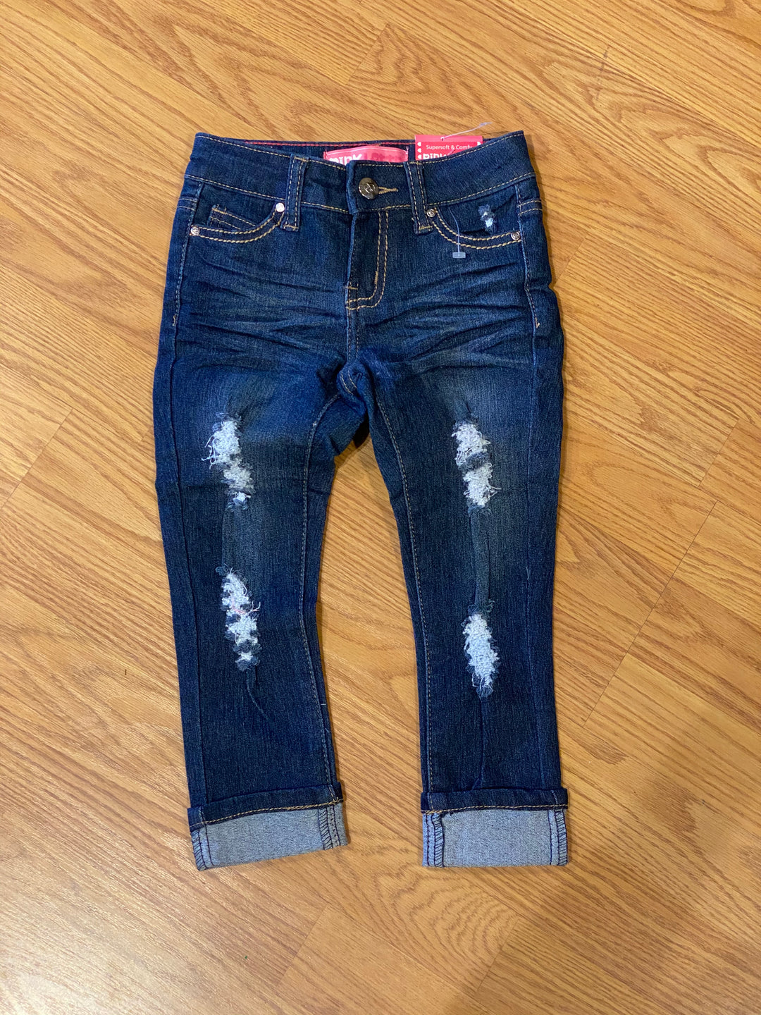 Kids Dark Stressed Denim Jean