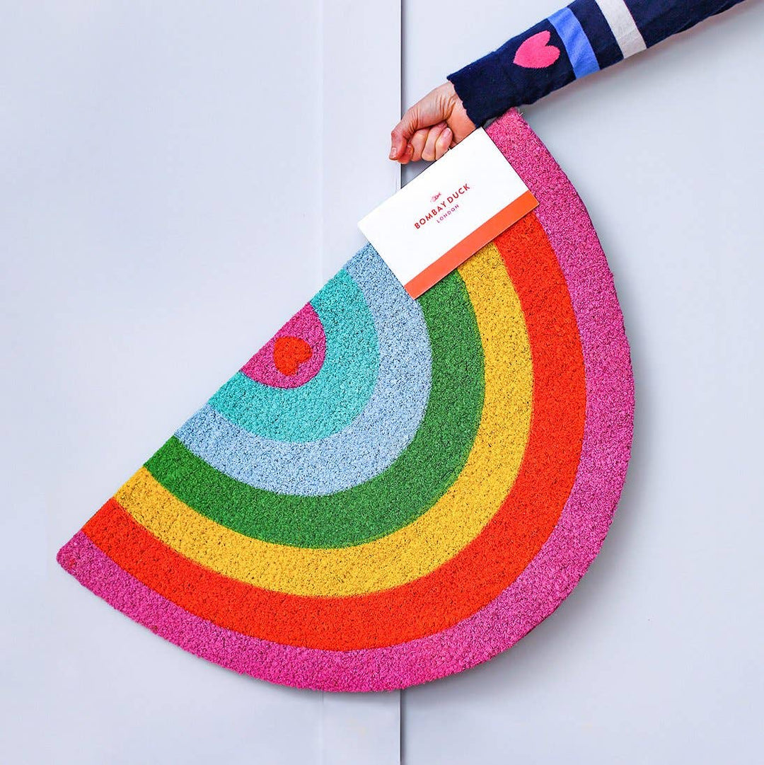 Shaped Rainbow Doormat