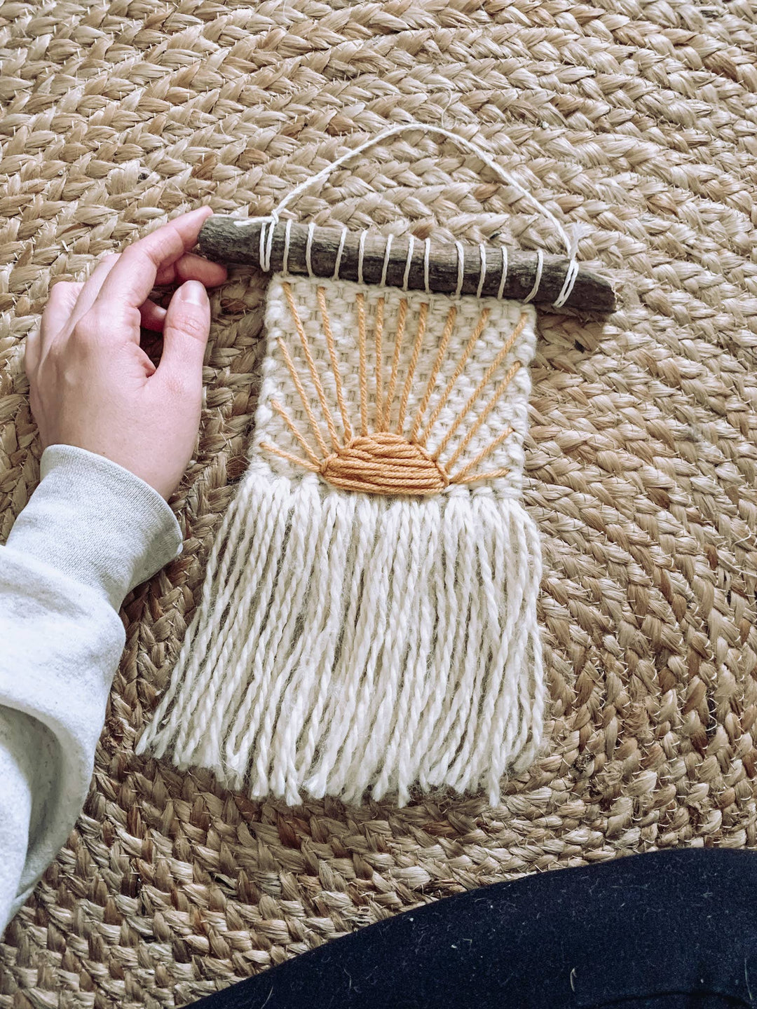 Handmade Woven Sunshine Design