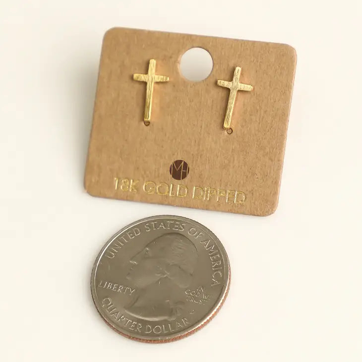 Mini Cross Stud Earrings