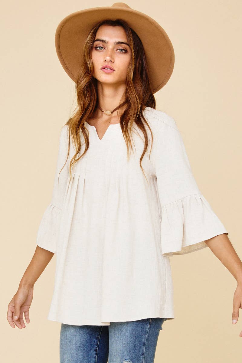 Linen Babydoll Top