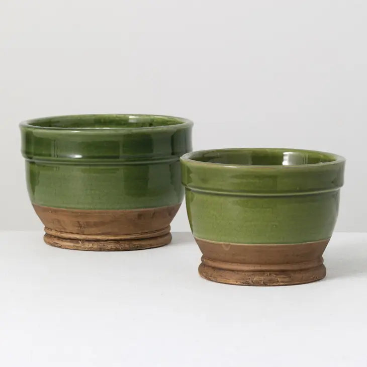 Glazed Planter Pot Set Of 2