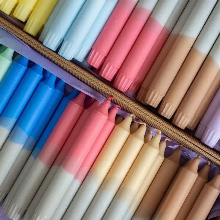 Taper candles-  Gray colours mix