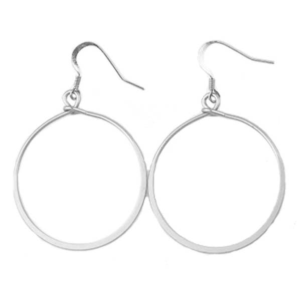 Not Even Close to Basic Hoop Earring in Matte Silver
