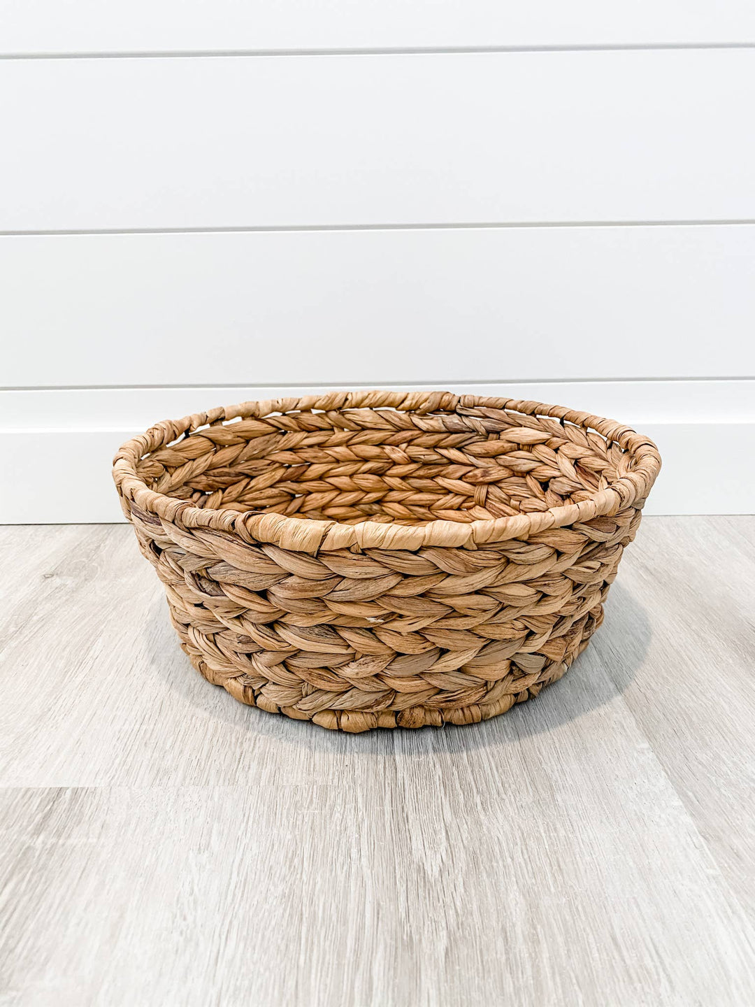 Water Hyacinth Tall Round Basket