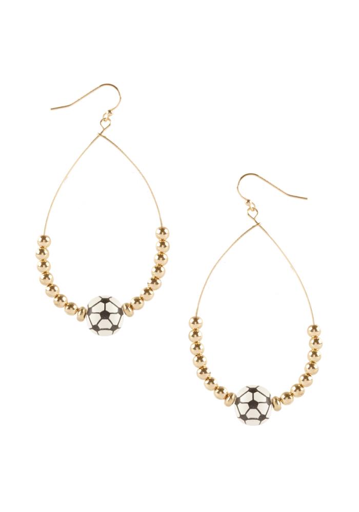 Soccer Ball Dangle Earrings