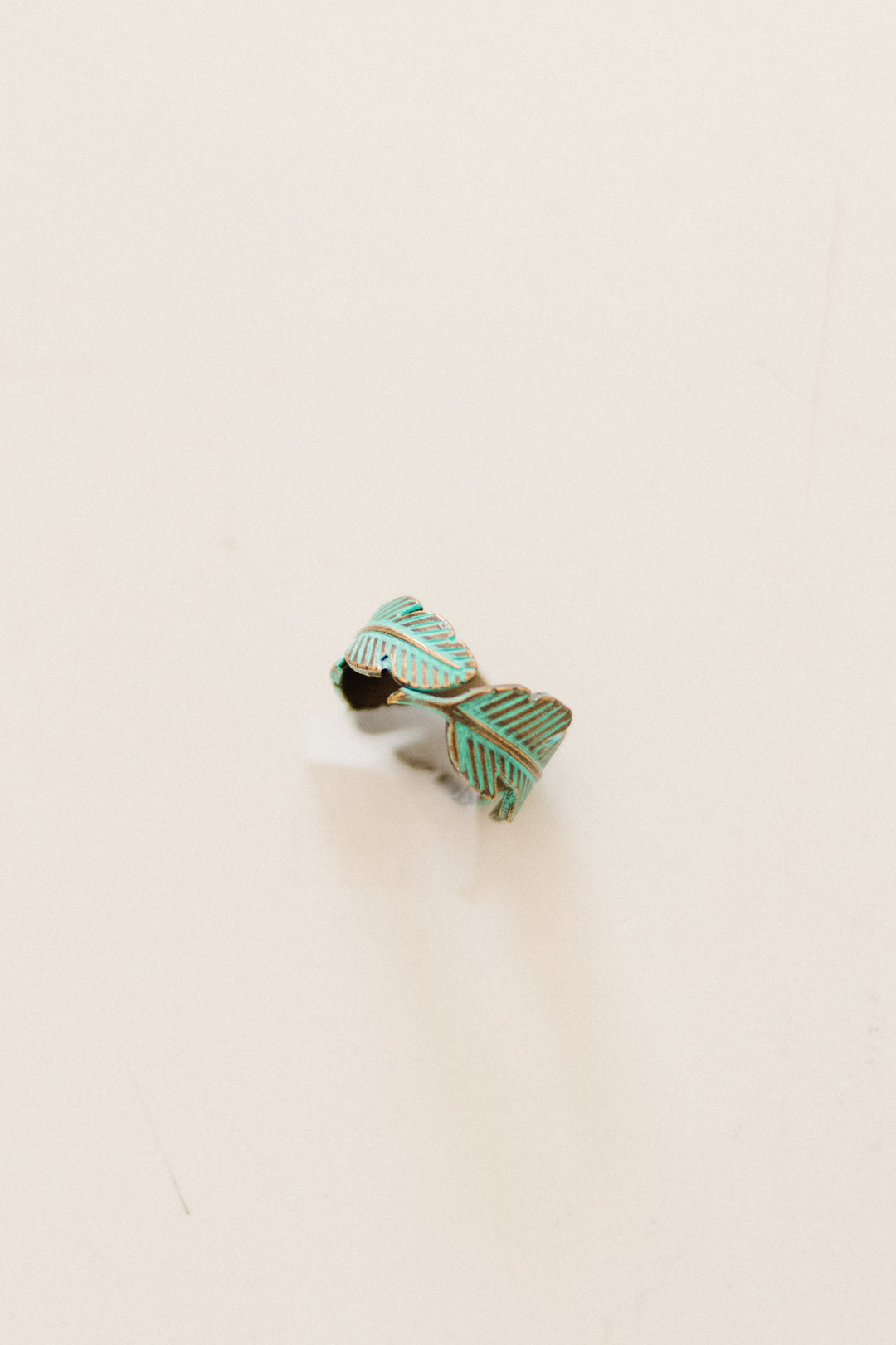 Rustic Turquoise Feather Ring