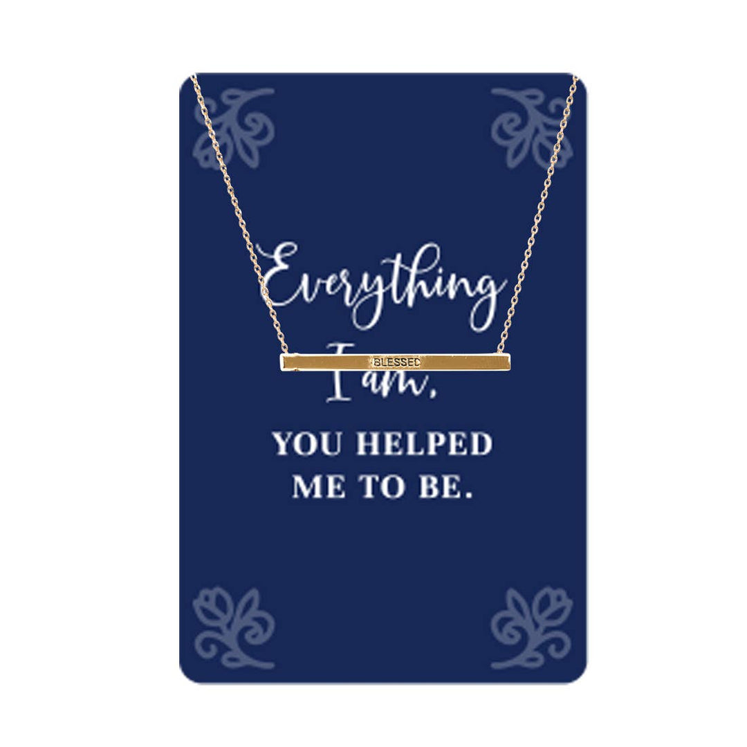 You Helped Me to Be Keepsake Necklace Card