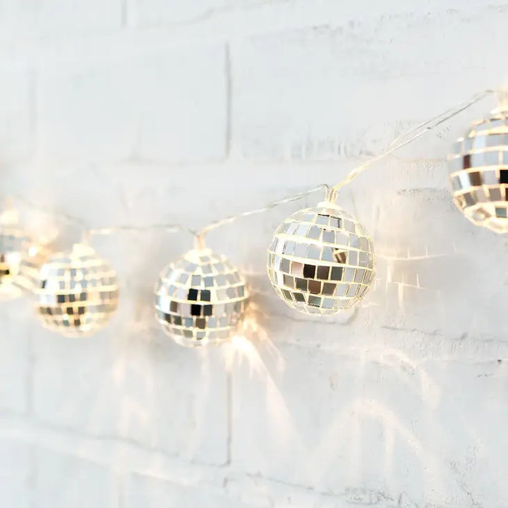 Decorative Battery Operated LED String Lights - Disco Ball