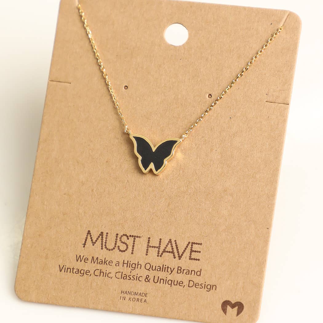 Butterfly Enamel Necklace