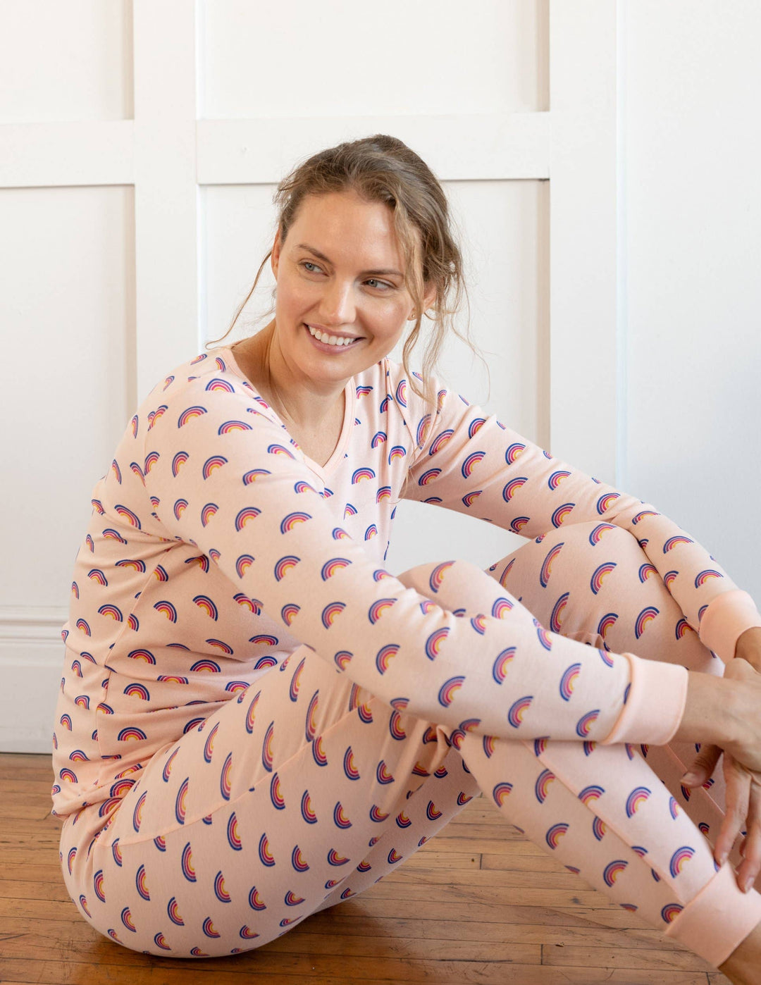 Womens Retro Rainbow Pajamas