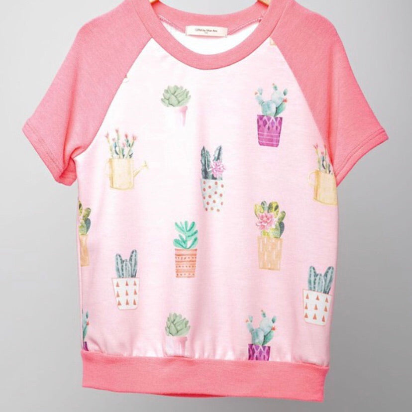 Pink Succulent Kids T-shirt