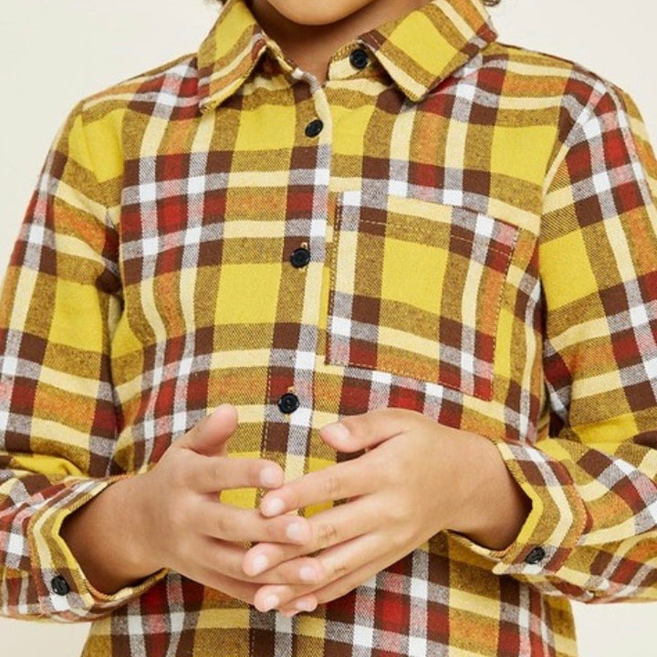 Yellow Plaid Dress
