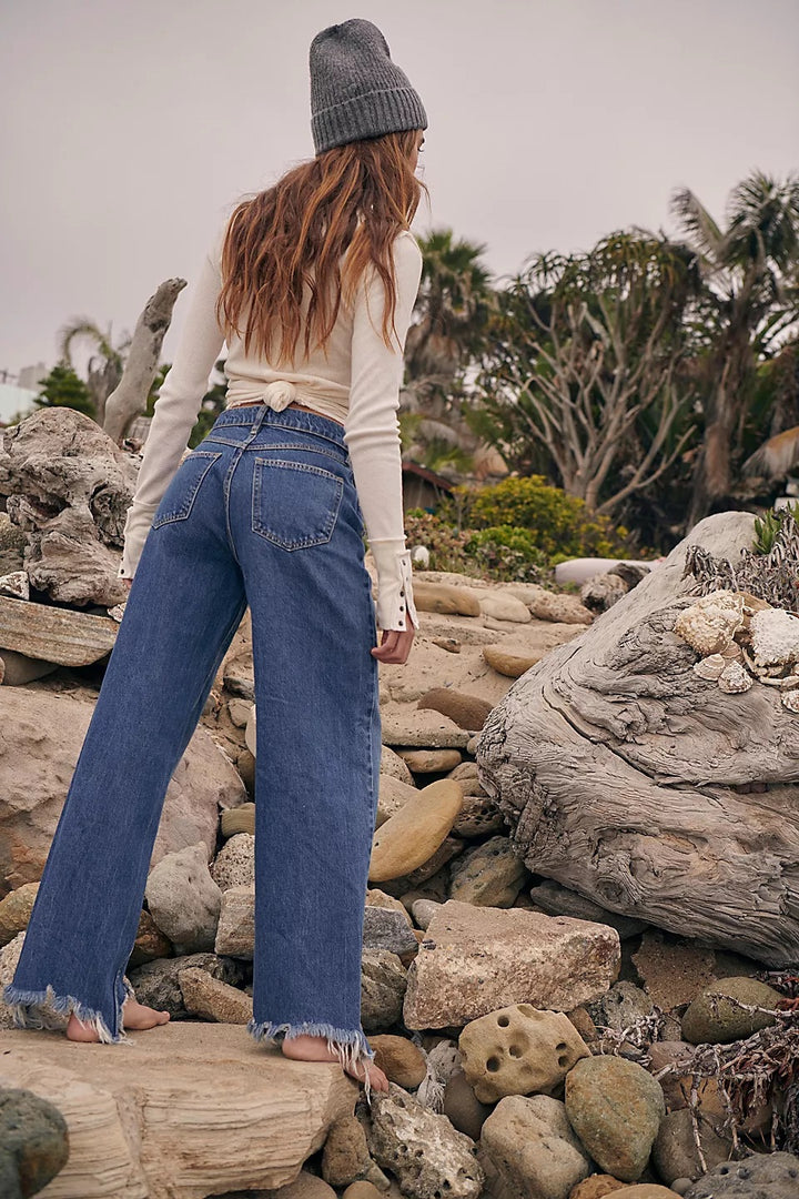 Free People Straight Up Baggy Jeans