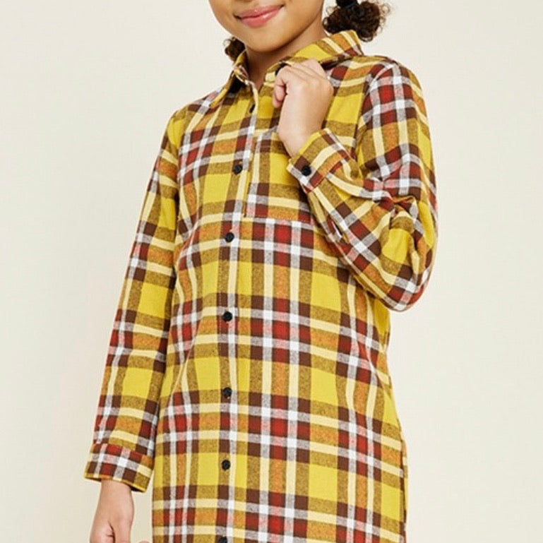 Yellow Plaid Dress