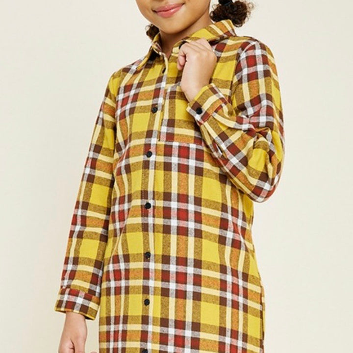 Yellow Plaid Dress