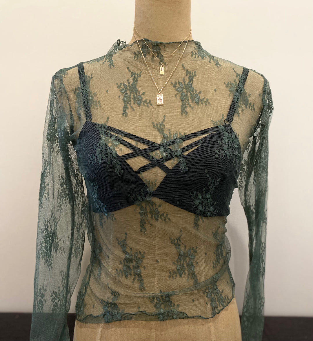 All Over Sheer Lace Top