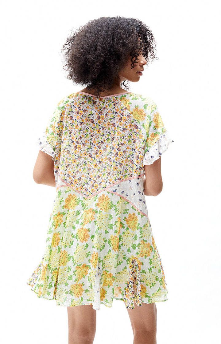 Free People Wildflower Patchwork Mini Dress