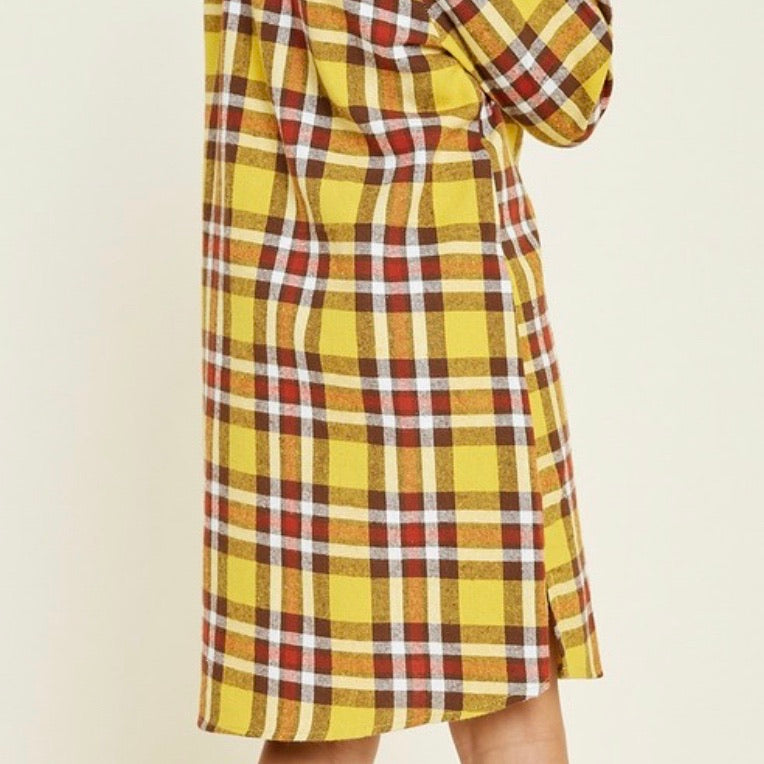 Yellow Plaid Dress
