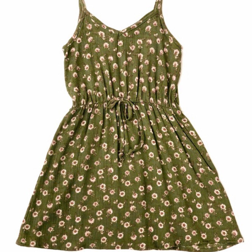 Boho Summer Kids-Tweens Olive Dress