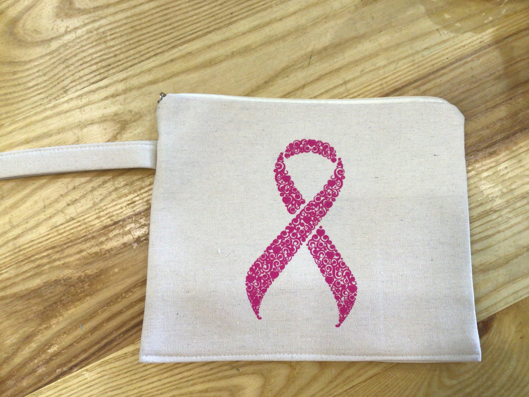 Canvas Breast Cancer Awareness Bag