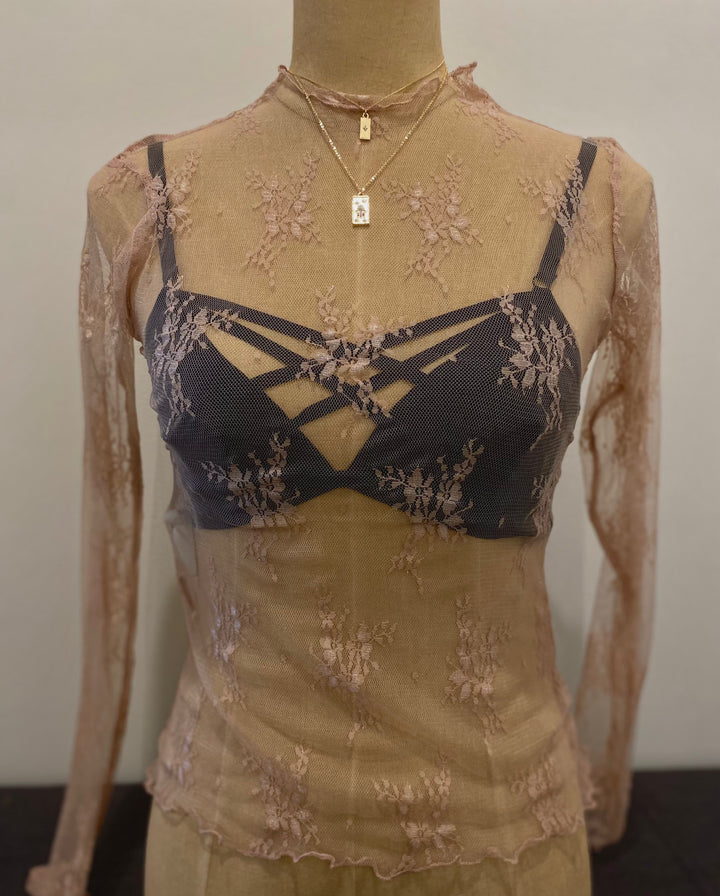 All Over Sheer Lace Top