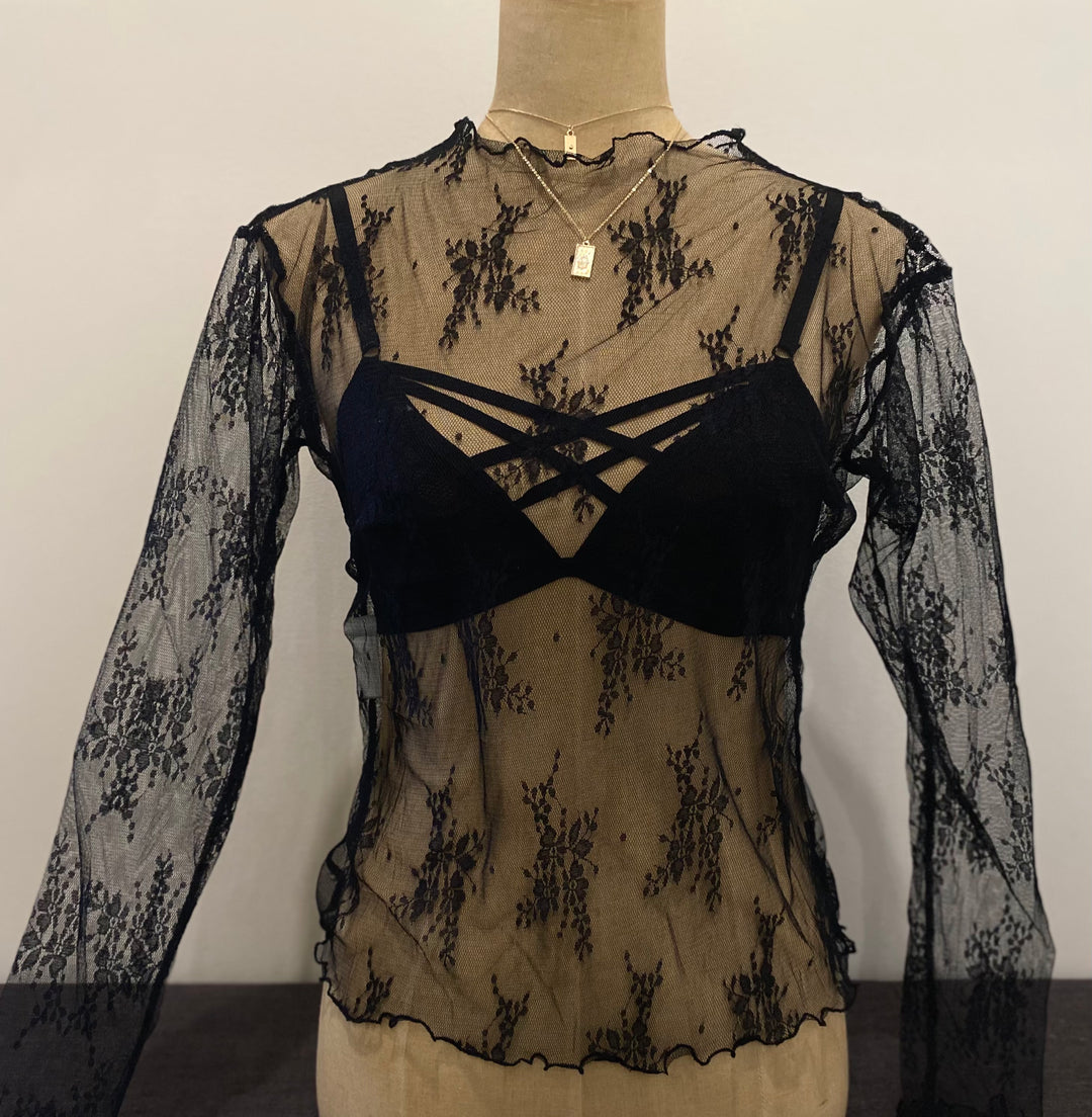 All Over Sheer Lace Top