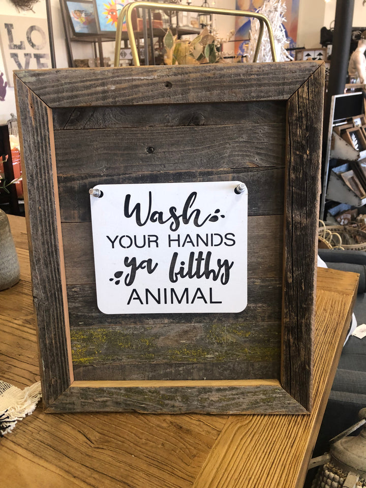 Wash Your Hands Wood Art