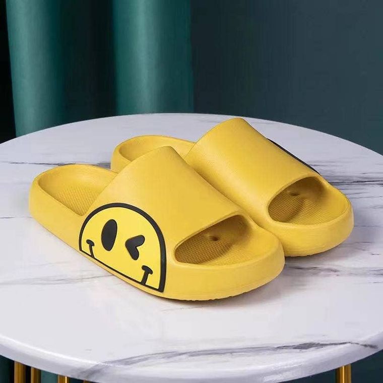 Kids Smile Face Rubber Slippers