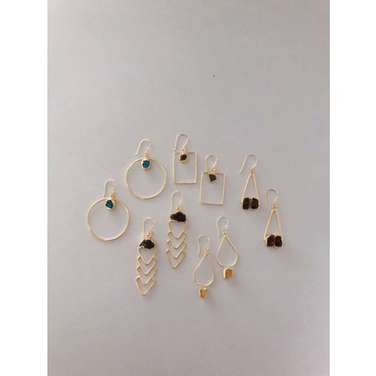 Raw Stone Dangle Earrings