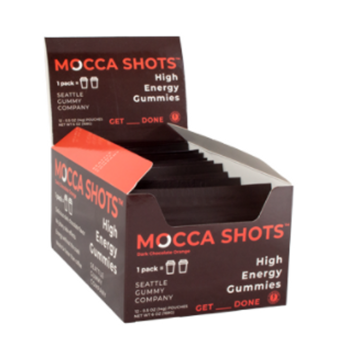 Dark Chocolate Orange Mocca Shots Caffeine Gummies (12-Pack)