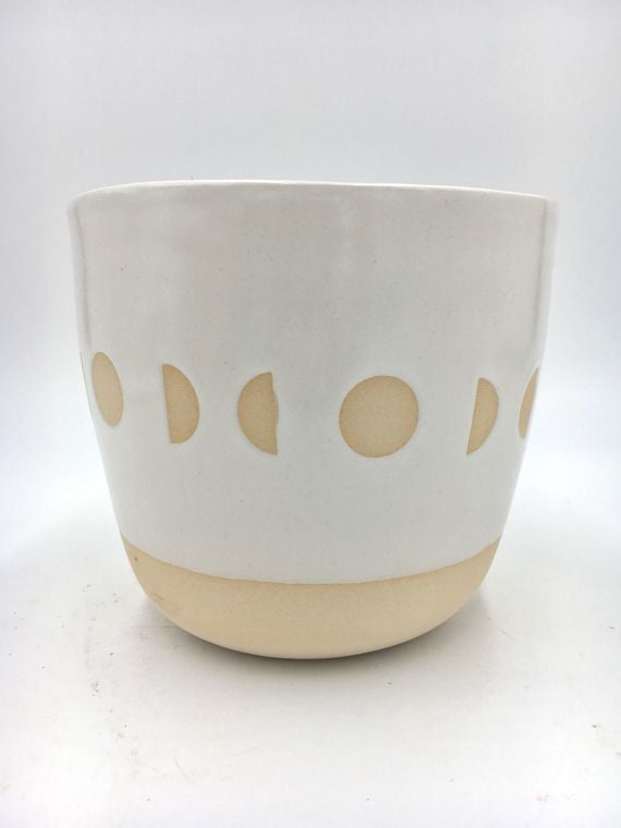 6” Ceramic Moon Phase Planter