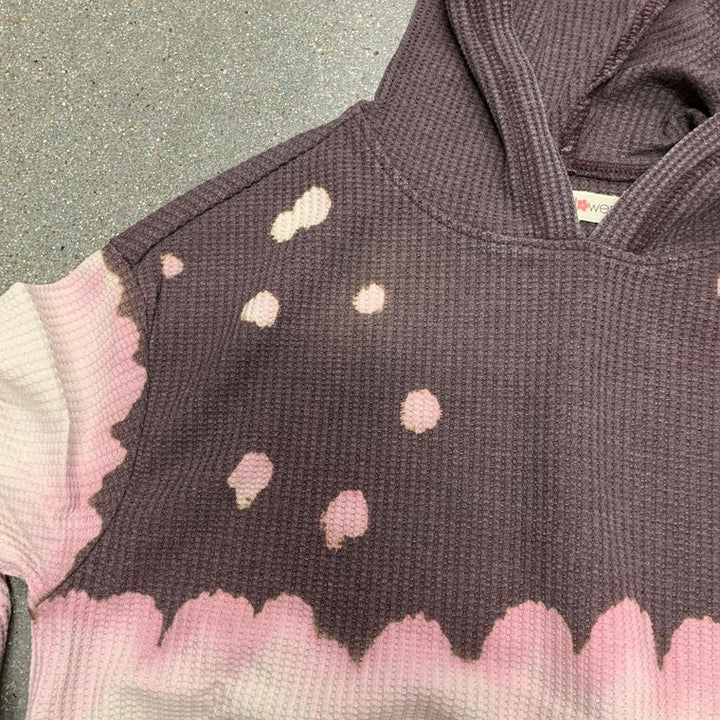 Waffle Drawstring Hoodie