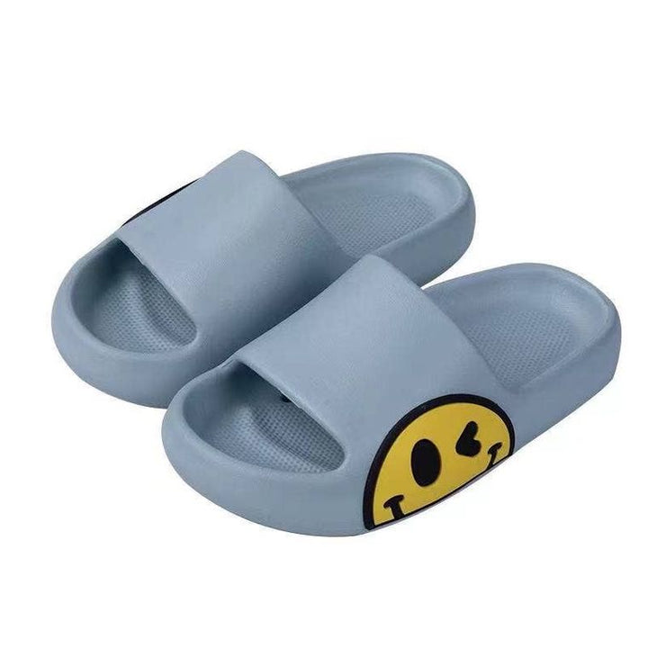 Kids Smile Face Rubber Slippers